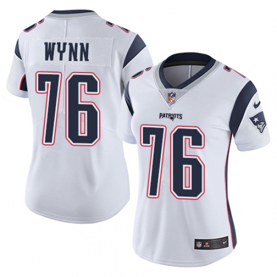 Women's Nike New England Patriots #76 Isaiah Wynn White Vapor Untouchable Limited Player NFL Jersey - Ujersey