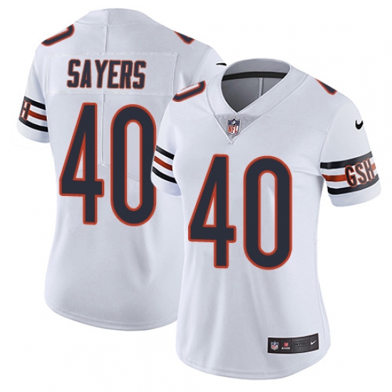 Women's Nike Chicago Bears #40 Gale Sayers White Vapor Untouchable Limited Player NFL Jersey - Ujersey