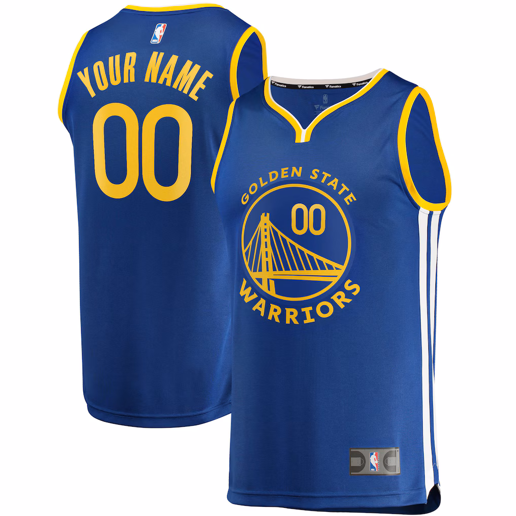 Men's Golden State Warriors Fanatics Royal Fast Break Custom Replica Jersey - Icon Edition - Ujersey NHL