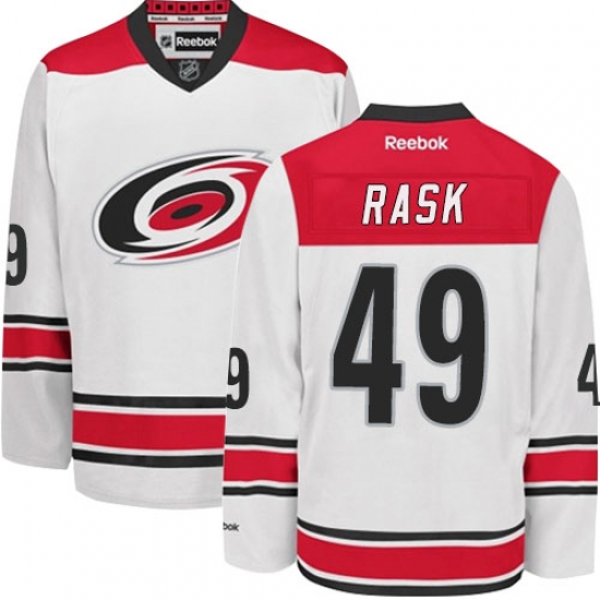 Women's Reebok Carolina Hurricanes #49 Victor Rask Authentic White Away NHL Jersey - Ujersey