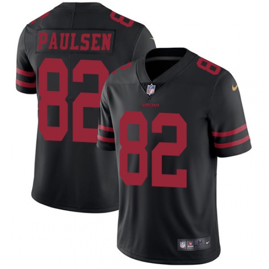 Youth Nike San Francisco 49ers #82 Logan Paulsen Black Vapor Untouchable Limited Player NFL Jersey - Ujersey