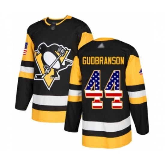 Youth Pittsburgh Penguins #44 Erik Gudbranson Authentic Black USA Flag Fashion Hockey Jersey