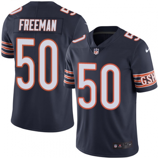 Youth Nike Chicago Bears #50 Jerrell Freeman Navy Blue Team Color Vapor Untouchable Limited Player NFL Jersey - Ujersey