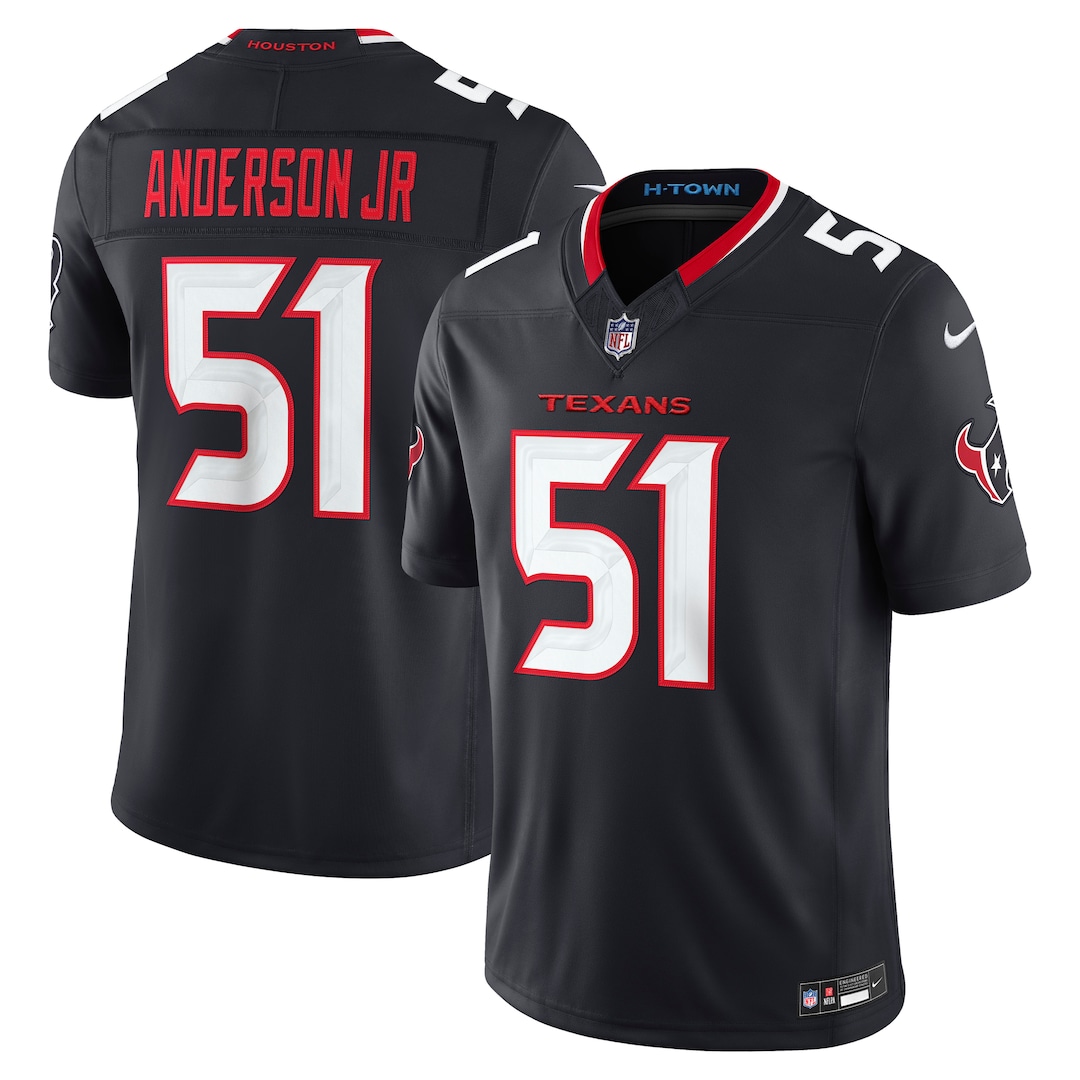 Men's Houston Texans Will Anderson Jr. Nike Navy Team Vapor F.U.S.E. Stitched Limited Jersey - U-jersey