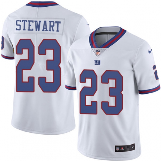 Men's Nike New York Giants #23 Jonathan Stewart Elite White Rush Vapor Untouchable NFL Jersey - Ujersey