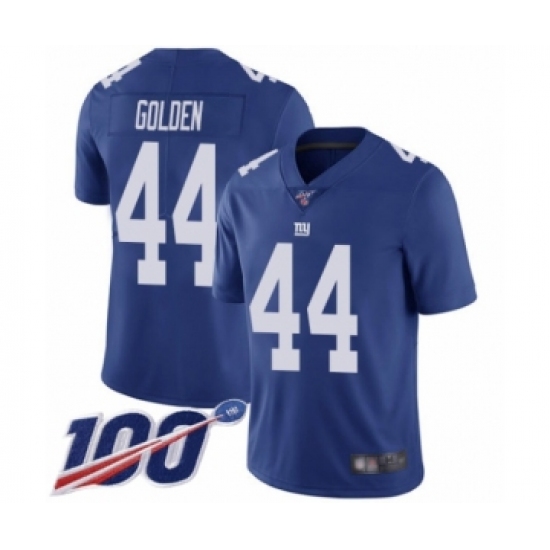 Men's New York Giants #44 Markus Golden Royal Blue Team Color Vapor Untouchable Limited Player 100th Season Football Jersey - Ujersey