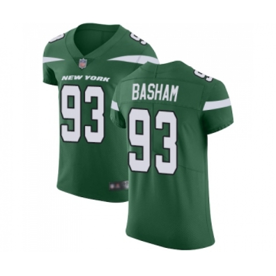 Men's New York Jets #93 Tarell Basham Green Team Color Vapor Untouchable Elite Player Football Jersey - Ujersey