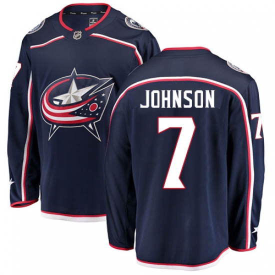 Youth Columbus Blue Jackets #7 Jack Johnson Fanatics Branded Navy Blue Home Breakaway NHL Jersey - Ujersey