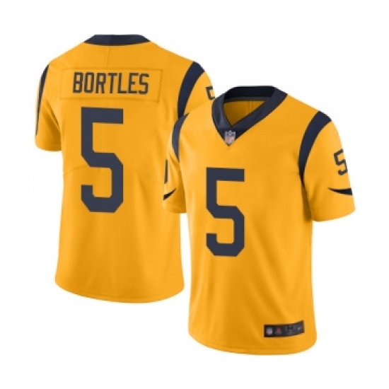 Youth Los Angeles Rams #5 Blake Bortles Limited Gold Rush Vapor Untouchable Football Jersey - Ujersey