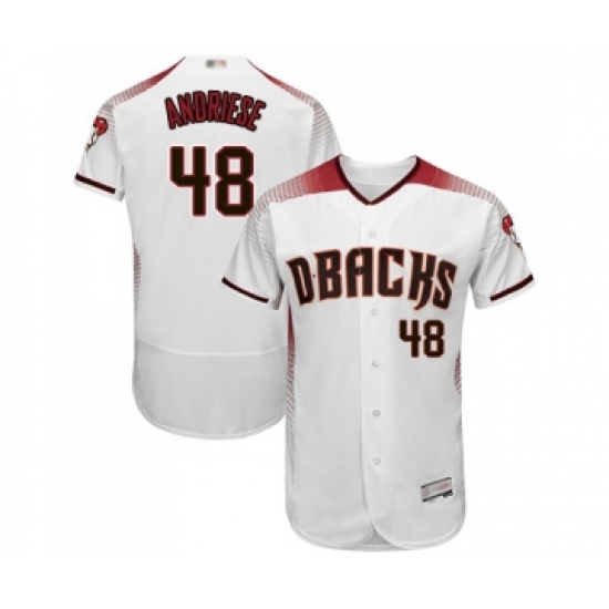 Men's Arizona Diamondbacks #48 Abraham Almonte White Home Authentic Collection Flex Base Baseball Jersey - Ujersey