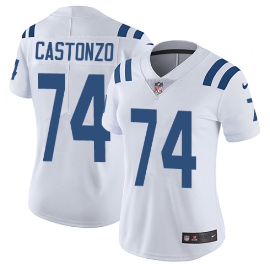 Women's Nike Indianapolis Colts #74 Anthony Castonzo Elite White NFL Jersey - Ujersey