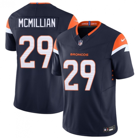 Men's Denver Broncos #29 Ja'Quan McMillan Navy F.U.S.E. Vapor Limited Football Stitched Jersey - Ujersey