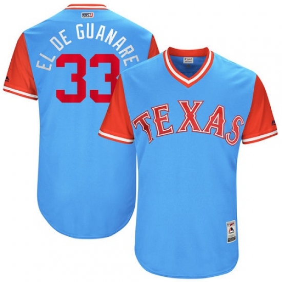Men's Majestic Texas Rangers #33 Martin Perez 