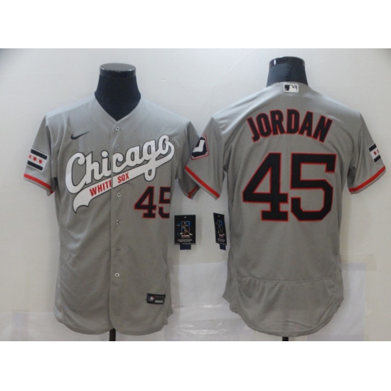 Men's Chicago White Sox #45 Michael Jordan Grey Nike MLB Jersey - Ujersey