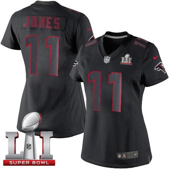 Women's Nike Atlanta Falcons #11 Julio Jones Limited Black Impact Super Bowl LI 51 NFL Jersey - Ujersey