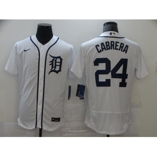 Men's Nike Detroit Tigers #24 Miguel Cabrera White Home Stitched Jersey - Ujersey