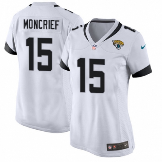 Women's Nike Jacksonville Jaguars #15 Donte Moncrief Game White NFL Jersey - Ujersey