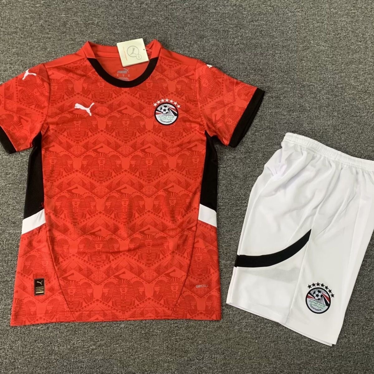 Egypt Soccer Jersey Home Kids Kit Jersey+Shorts 2024-25 - Ujersey NHL