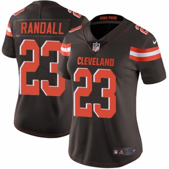 Women's Nike Cleveland Browns #23 Damarious Randall Brown Team Color Vapor Untouchable Limited Player NFL Jersey - Ujersey