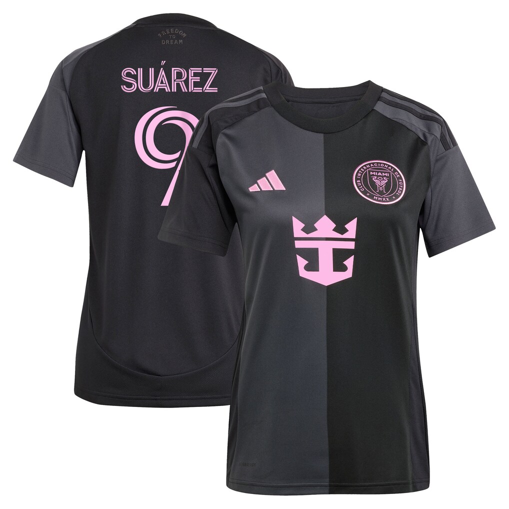 Women's Inter Miami CF Luis Suárez adidas Black 2025 The Fortitude Kit Replica Player Jersey - Ujersey