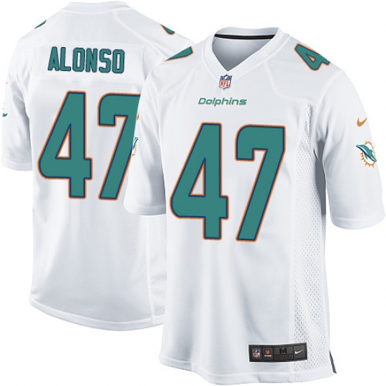 Men's Nike Miami Dolphins #47 Kiko Alonso Game White NFL Jersey - Ujersey