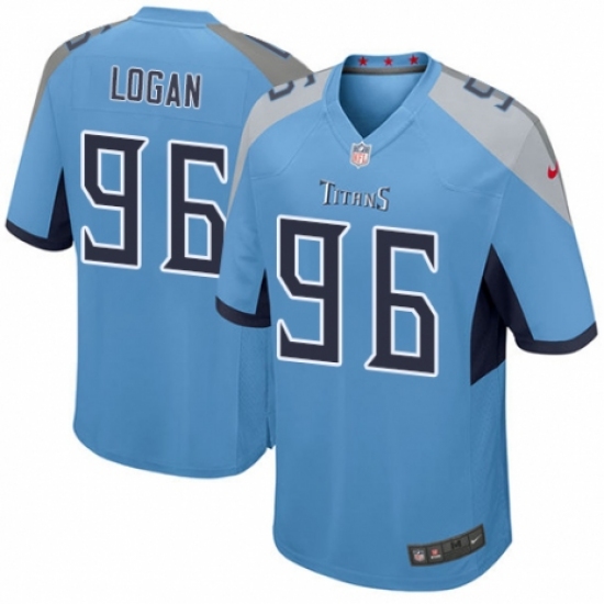 Men's Nike Tennessee Titans #96 Bennie Logan Game Light Blue Alternate NFL Jersey - Ujersey