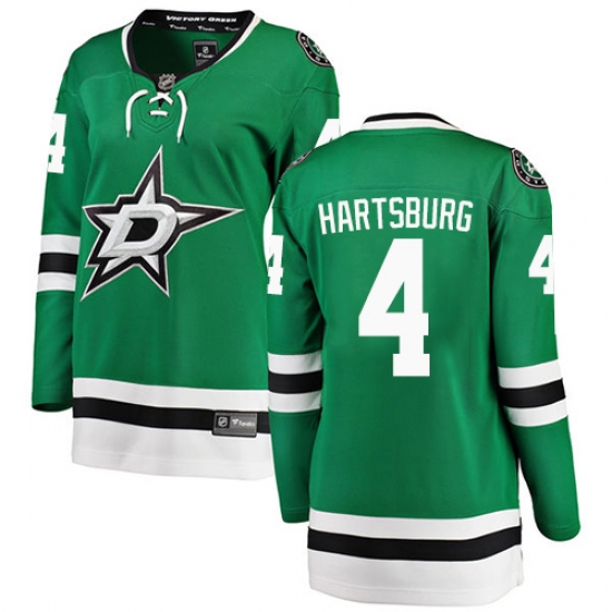 Women's Dallas Stars #4 Craig Hartsburg Authentic Green Home Fanatics Branded Breakaway NHL Jersey - Ujersey