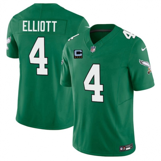 Men's Philadelphia Eagles #4 Jake Elliott Kelly Green 2025 F.U.S.E. With 4-Star C Vapor Untouchable Limited Throwback Stitched Football Jersey - Ujersey