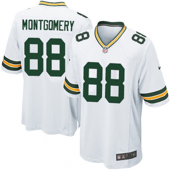 Men's Nike Green Bay Packers #88 Ty Montgomery Game White NFL Jersey - Ujersey