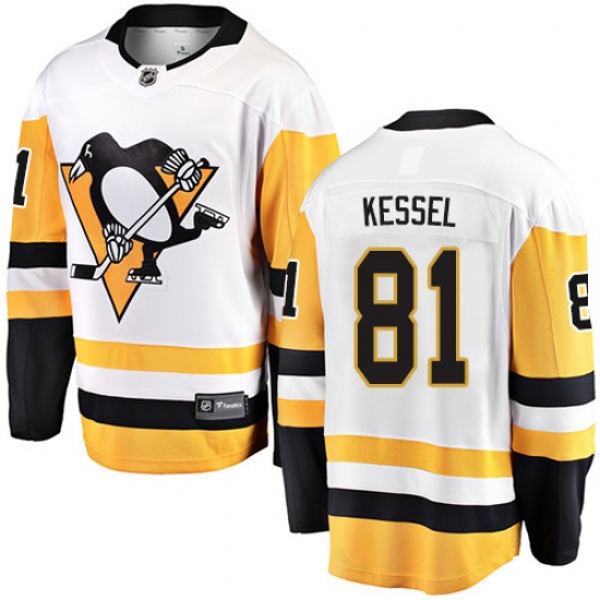 Youth Pittsburgh Penguins #81 Phil Kessel Fanatics Branded White Away Breakaway NHL Jersey - Ujersey