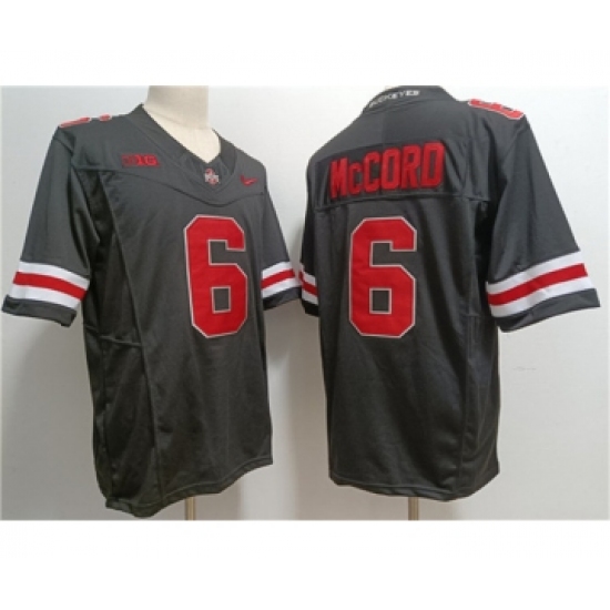Men's Ohio State Buckeyes #6 Kyle McCord Black 2023 F.U.S.E. Limited Stitched Jersey - Ujersey