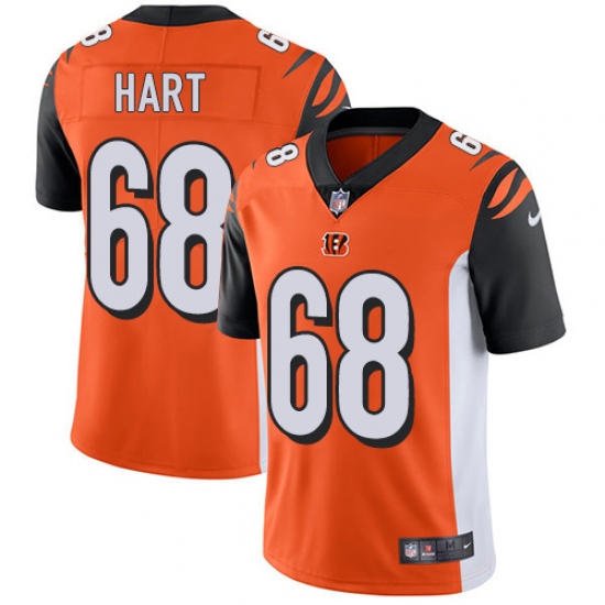 Men's Nike Cincinnati Bengals #68 Bobby Hart Orange Alternate Vapor Untouchable Limited Player NFL Jersey - Ujersey