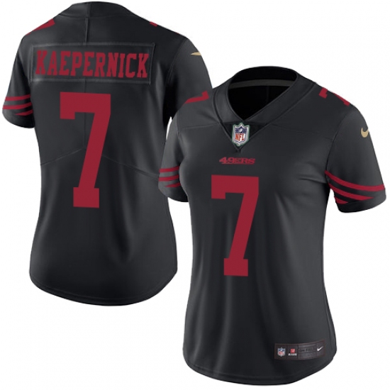 Women's Nike San Francisco 49ers #7 Colin Kaepernick Limited Black Rush Vapor Untouchable NFL Jersey - Ujersey