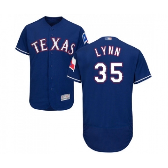 Men's Texas Rangers #35 Lance Lynn Royal Blue Alternate Flex Base Authentic Collection Baseball Jersey - Ujersey