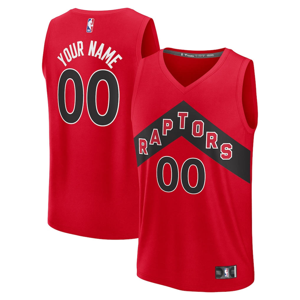 Men's Toronto Raptors Fanatics Red Fast Break Custom Jersey - Icon Edition - Ujersey Shop