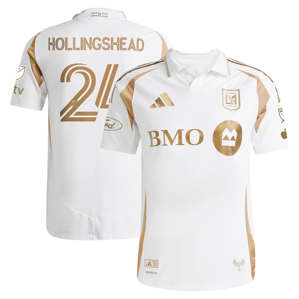 Men's LAFC Ryan Hollingshead adidas White 2025 Secondary Authentic Player Jersey - Ujersey