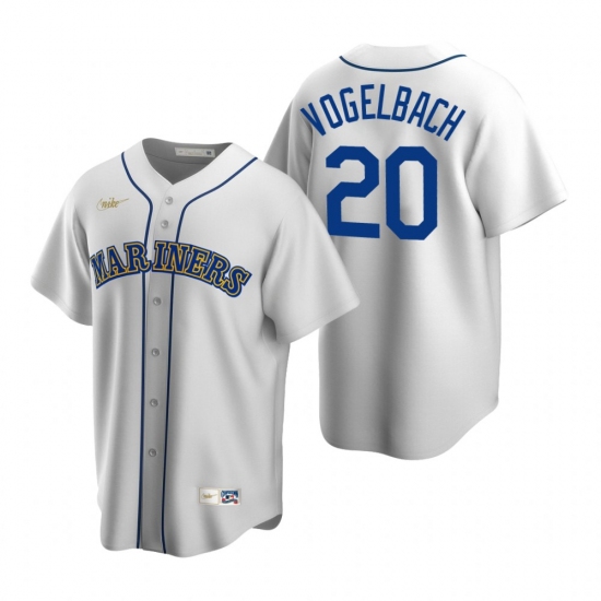 Men's Nike Seattle Mariners #20 Daniel Vogelbach White Cooperstown Collection Home Stitched Baseball JerseyMen's Nike Seattle Mariners #20 Daniel Vogelbach - Ujersey