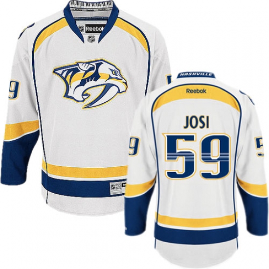 Women's Reebok Nashville Predators #59 Roman Josi Authentic White Away NHL Jersey - Ujersey