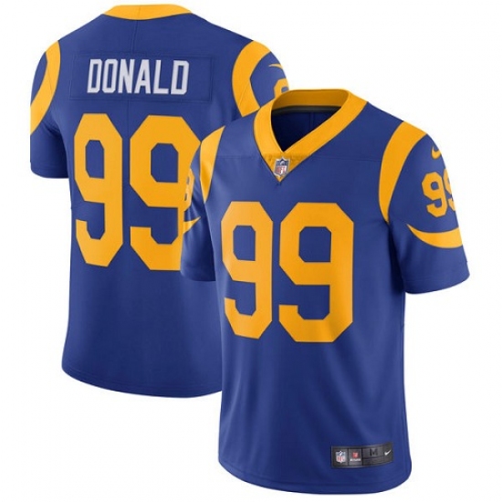 Youth Nike Los Angeles Rams #99 Aaron Donald Royal Blue Alternate Vapor Untouchable Limited Player NFL Jersey - Ujersey