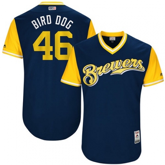 Men's Majestic Milwaukee Brewers #46 Corey Knebel 