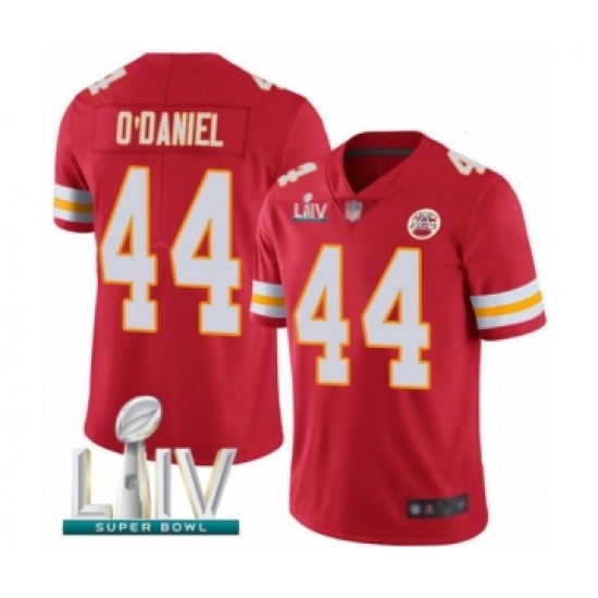 Men's Kansas City Chiefs #44 Dorian O'Daniel Red Team Color Vapor Untouchable Limited Player Super Bowl LIV Bound Football Jersey - Ujersey