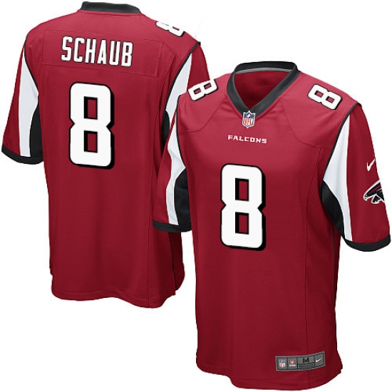 Men's Nike Atlanta Falcons #8 Matt Schaub Game Red Team Color NFL Jersey - Ujersey