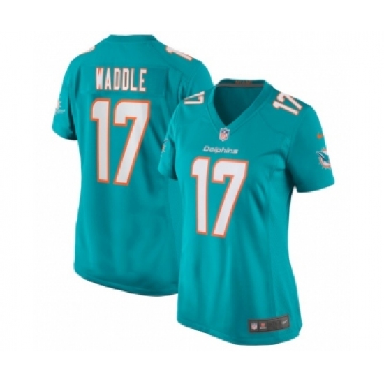 Women's Nike Miami Dolphins #17 Jaylen Waddle Green Aqua Stitched Jersey - Ujersey