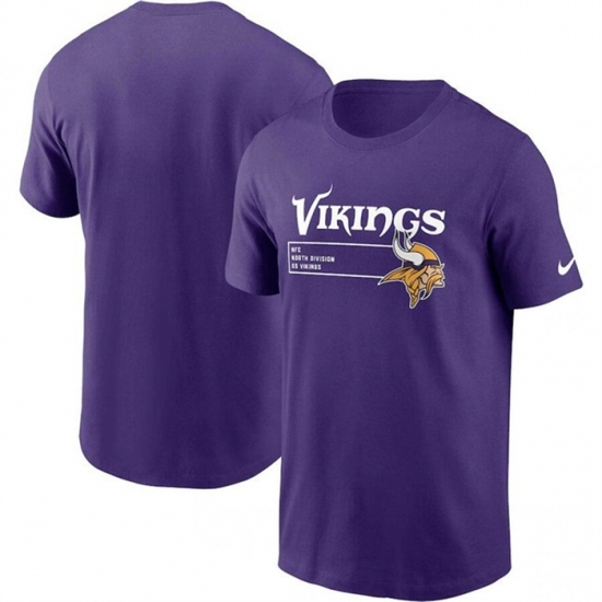 Men's Minnesota Vikings Purple Division Essential T Shirt - Ujersey