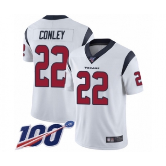 Men's Houston Texans #22 Gareon Conley White Vapor Untouchable Limited Player 100th Season Football Jersey - Ujersey