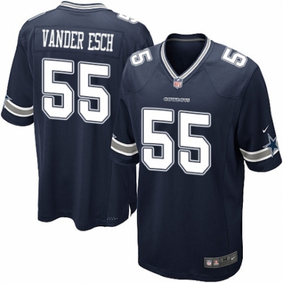 Men's Nike Dallas Cowboys #55 Leighton Vander Esch Game Navy Blue Team Color NFL Jersey - Ujersey