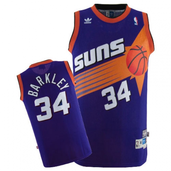 Men's Mitchell and Ness Phoenix Suns #34 Charles Barkley Swingman Purple Throwback NBA Jersey - Ujersey