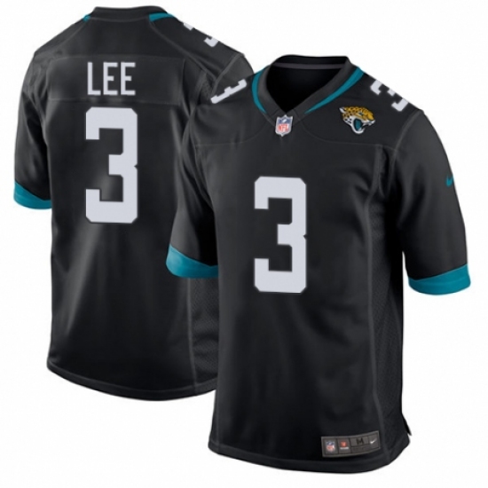 Men's Nike Jacksonville Jaguars #3 Tanner Lee Game Teal Green Team Color NFL Jersey