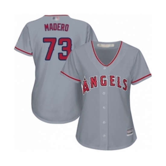 Women's Los Angeles Angels of Anaheim #73 Luis Madero Authentic Grey Road Cool Base Baseball Player Jersey - Ujersey