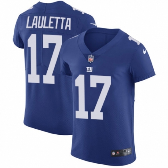 Men's Nike New York Giants #17 Kyle Lauletta Royal Blue Team Color Vapor Untouchable Elite Player NFL Jersey - Ujersey